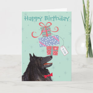 Anniversaire présente la carte belge Sheepdog