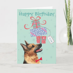 Anniversaire présente la carte berger allemande