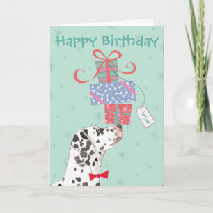 Anniversaire présente une carte dalmate