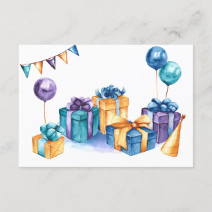 Anniversaire présente une carte de voeux horizonta