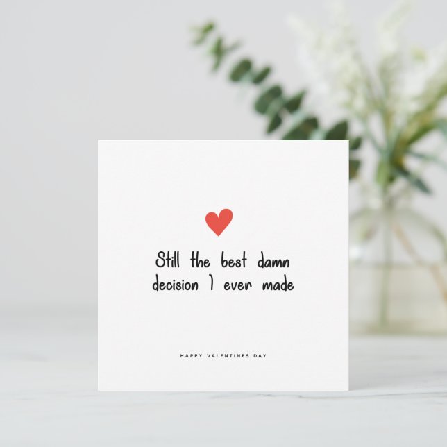 Anniversaire romantique Valentin Carte de jour (Debout devant)