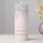 Anniversaire rose or parties scintillant gouttes d