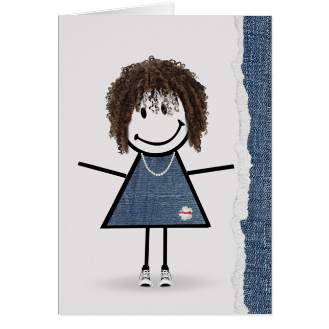 Anniversaire Stick Girl avec Basket (Devant)