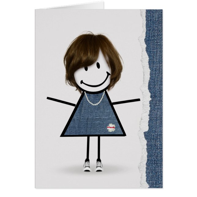 Anniversaire Stick Girl avec Basket (Devant)