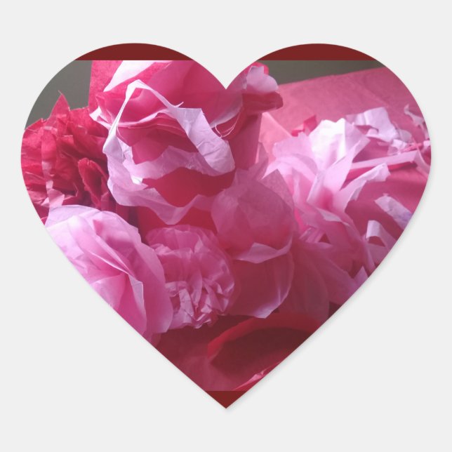 Anniversaire Surprise Beau Sticker de coeur floral (Devant)