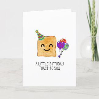 Anniversaire Toast amusant Carte de voeux pliée