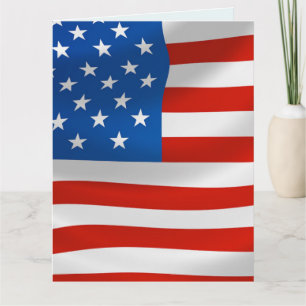 ANNIVERSAIRE VÉTÉRAN USA DRAPEAU PATRIOTIQUE CARTE