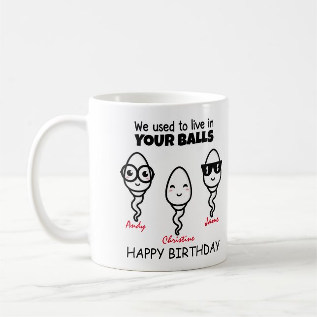Anniversaire vivait dans vos boules Café Mug (Gauche)