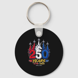 Anniversary 1776-2026 usa patriotic unicorn july keychain