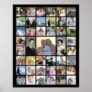 Anniversary 43 Photo Collage Personalized Custom Poster