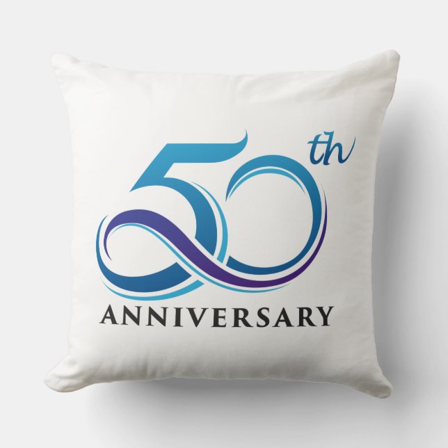 Anniversary 50th throw pillow (Front)