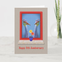 Anniversary, 9th, Two Sandhill Cranes