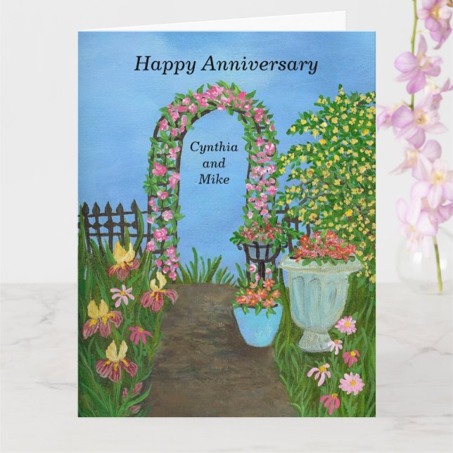 Anniversary Arbor Card (Orchid)