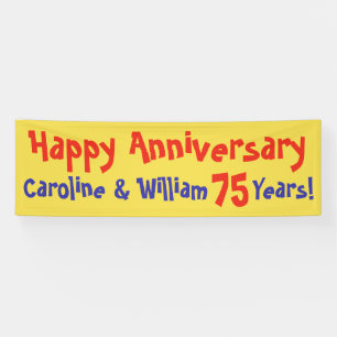 Anniversary Banner with Name and Number
