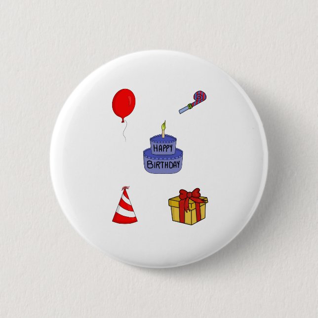 Anniversary Birthday Pack 2 Inch Round Button (Front)