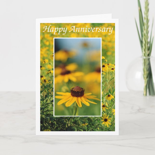 Anniversary - Black-Eyed Susans Greeting Card (Front)