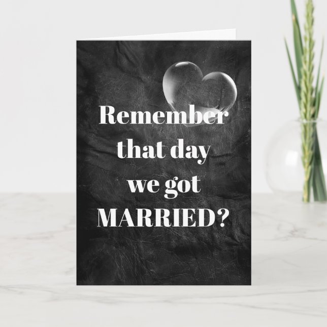 Anniversary Bubble Heart on Leather  Card (Front)