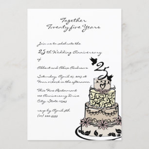 Anniversary Cake Invitation