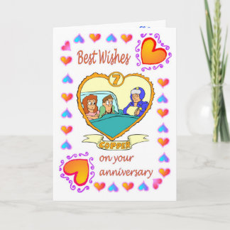 Anniversary card - 7th copper