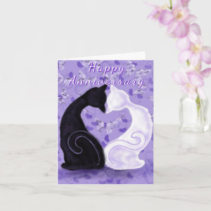 Anniversary Card Couple Cat Romantic Love