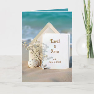 Anniversary Card On a Beach
