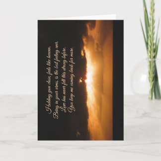 Anniversary card with sunset