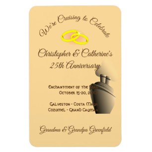Anniversary Celebration Stateroom Door Marker Magnet
