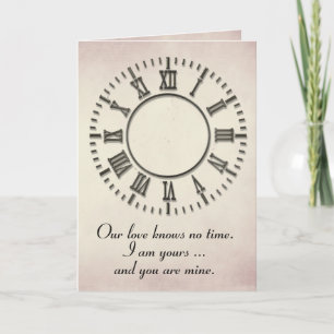 Anniversary Clock with No Hands Card