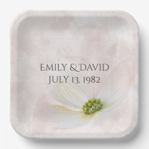 Anniversary Cosmos Flower Paper Plate