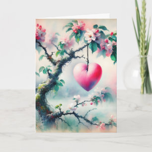 Anniversary Crabapple Tree With a Heart Card