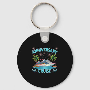 Anniversary Cruise 2025 Matching Couples Celebrate Keychain