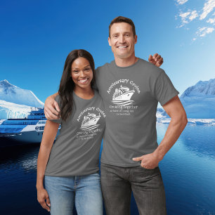 Anniversary Cruise Ocean Blue Personalize T-Shirt