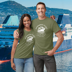 Anniversary Cruise Ocean Green Personalize T-Shirt