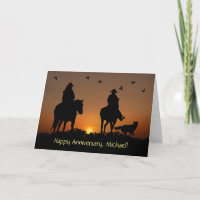Anniversary Custom Name Country Western Cowboy