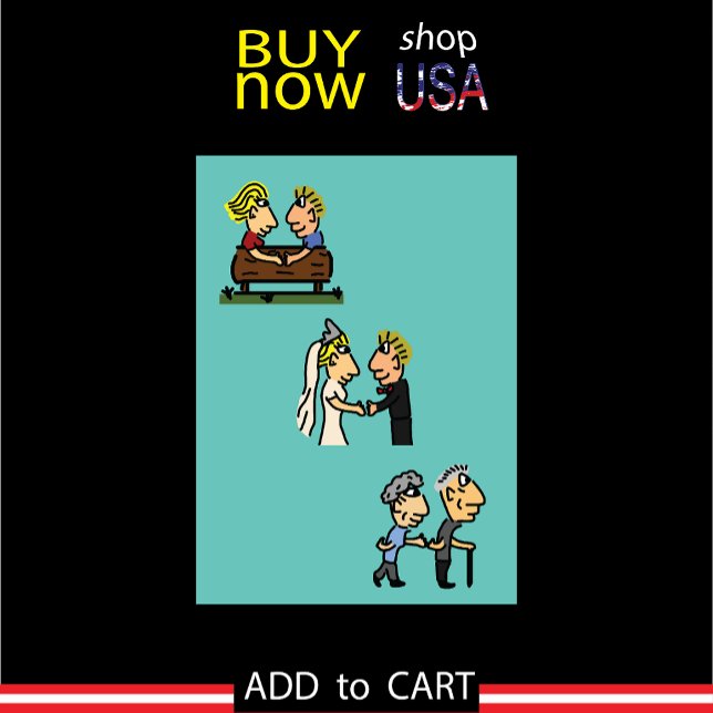 Anniversary Cute Couple 🎉 Aging Together Cartoon Card (Sassy
Saucy
Sensational
Smart
Spectacular
)