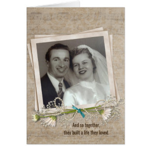 Anniversary dinner invitation with photo frame