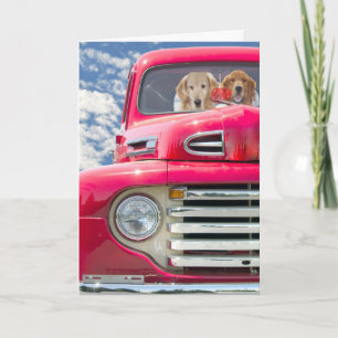 Anniversary Dogs in Truck Card