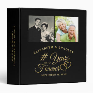 Anniversary Elegant YEARS INTO FOREVER Photo Album Binder