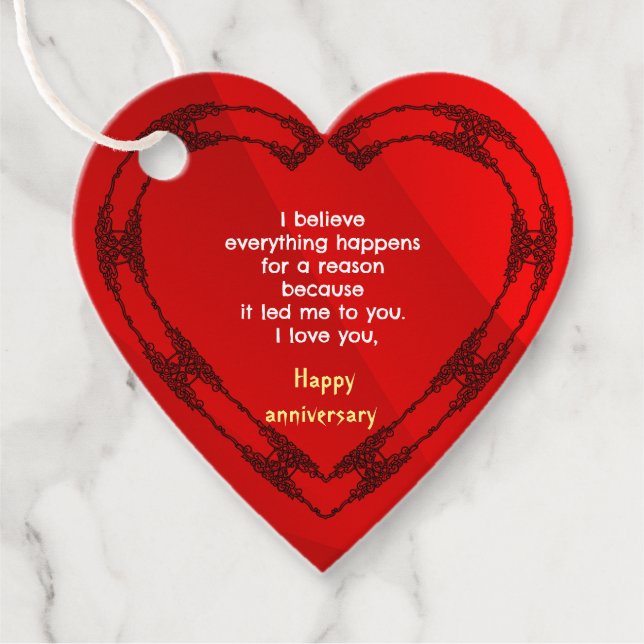 Anniversary Favour Tags (Front)