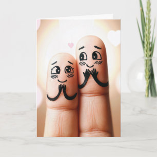Anniversary Fingers In Love Card