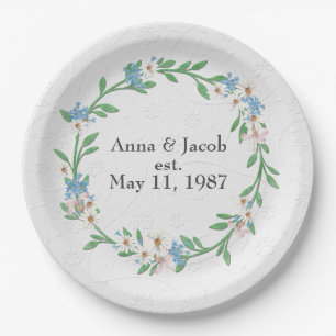 Anniversary Flower Wreath  Paper Plate