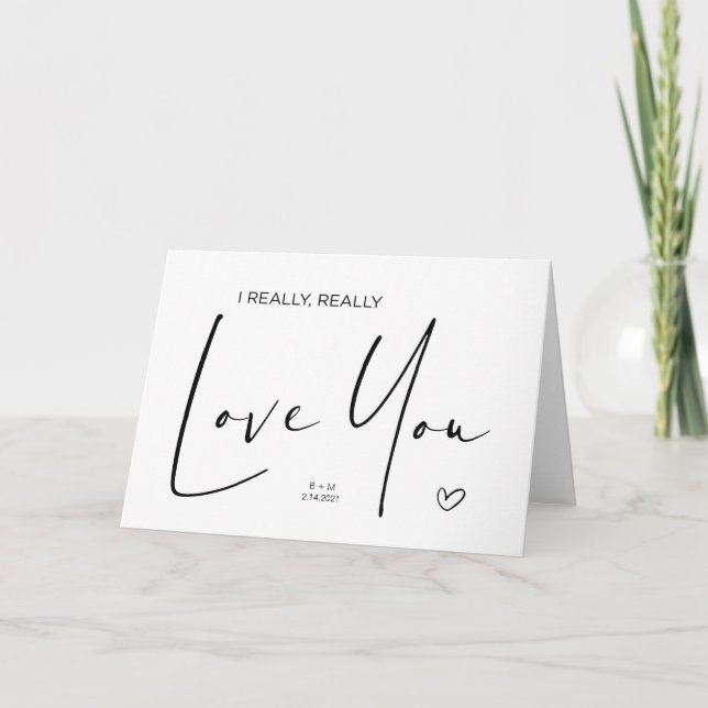 Anniversary Gift for Husband Love You Valentines Card (Front)