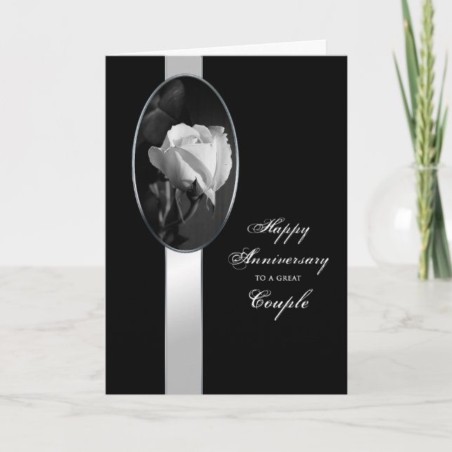 Anniversary - Great Couple - Black/White Card (Front)