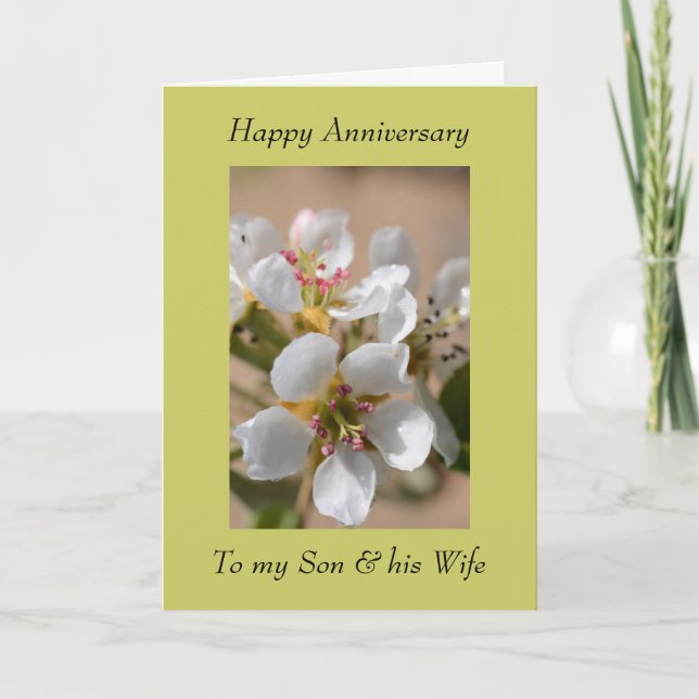 Anniversary Greeting Card - For Son & his Wife (Front)