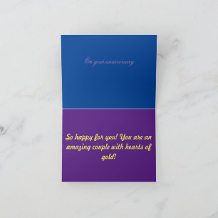Anniversary heart of gold card