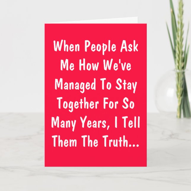 Anniversary Humour Card (Front)