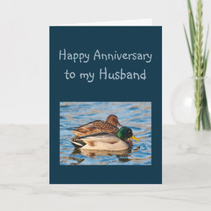  Anniversary Husband Ducks Water Bird Card