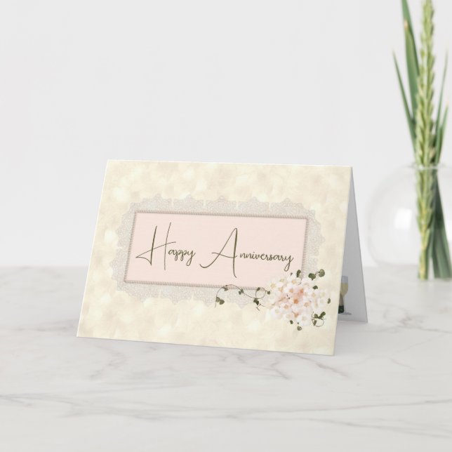 Anniversary Hydrangea Bouquet Card (Front)