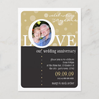 ANNIVERSARY INVITATION :: LOVEbubbles 1 Postcard