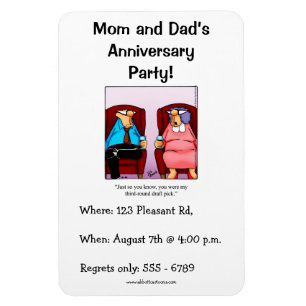 Anniversary Invitation Party Flexible Magnet
